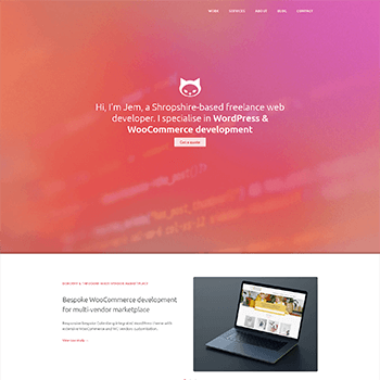 screenshot of jem's portfolio