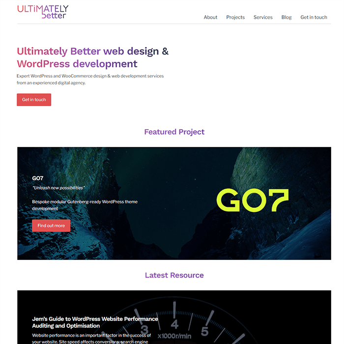 screenshot of ultimatelybetter.com